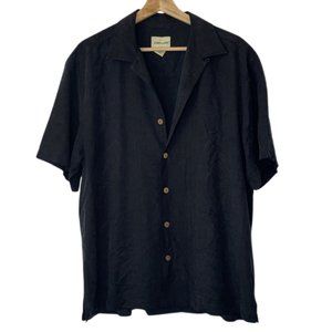 EUC Joseph & Feiss black silk Hawaiian shirt